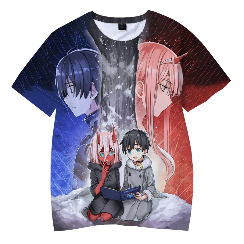 

Popular Anime DARLING in the FRANXX 3D Print T-shirts Boys Girls Summer Fashion Funny Cartoon Short Sleeve Streetwear T Shirt