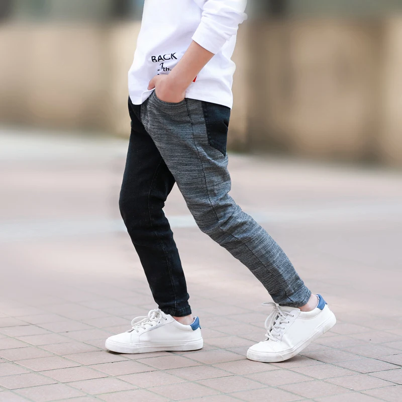 От 5 до 14 лет модные джинсы для мальчиков штаны в ковбойском стиле джинсовые