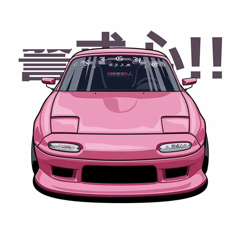 

Creative 13cm X 9.3cm JDM Japan Racing Car Vinyl Sticker Car Bumper Decal Sunscreen Accessories Funny Car Stickers