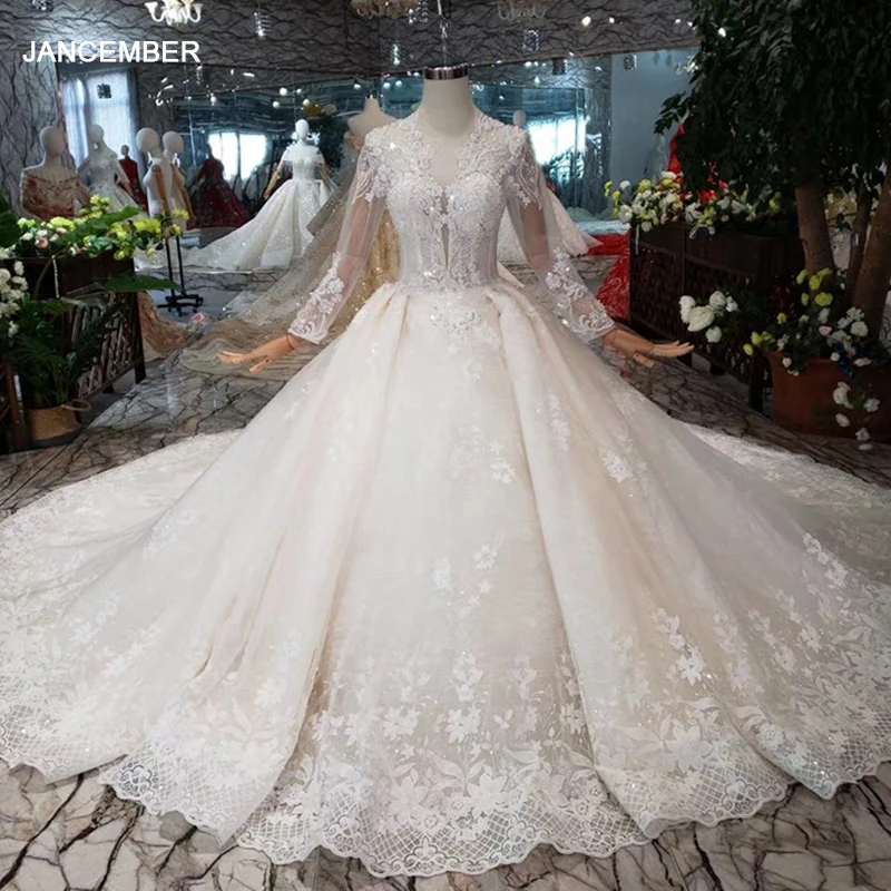 HTL179 свадебные платья в восточном стиле цвета слоновой кости с длинными тюлевыми