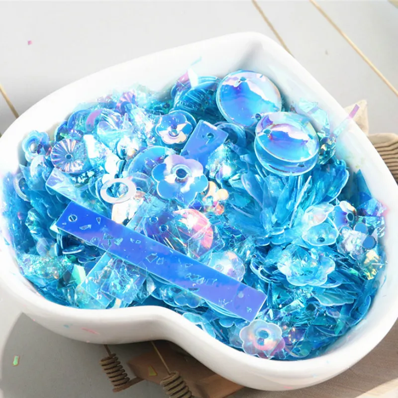 Большая с блестками смешанные голографические хлопья конфетти переливающиеся