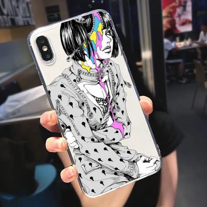 

Jojo Anime Bizarre Adventure Phone Case Transparent soft For iphone 5 6 7 8 11 12 s c se plus mini x xs xr pro max cover shell