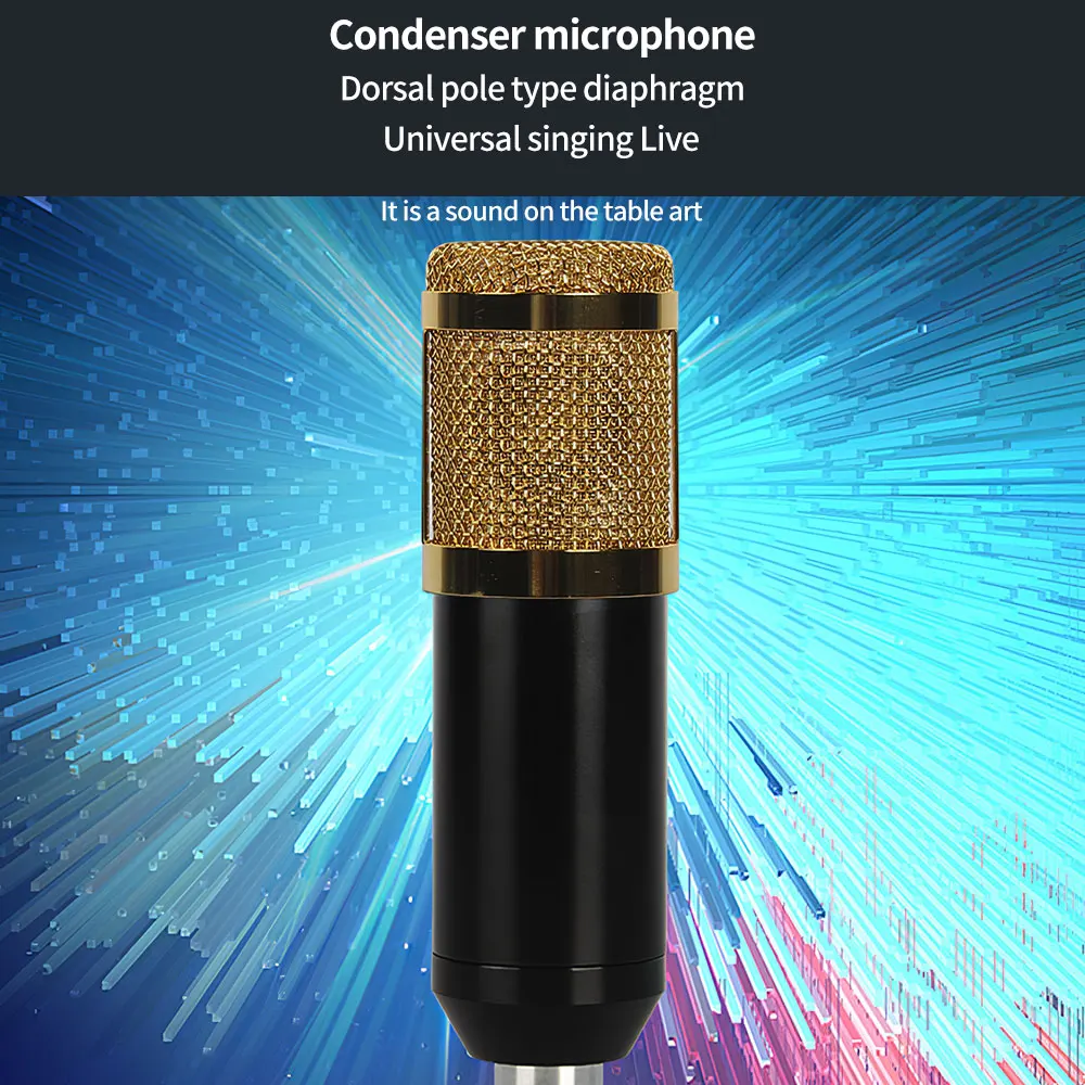 

Condenser Microphone Professional Voice Recording Microphone For Phone PC Microphone Mic Kit Karaoke Sound Card