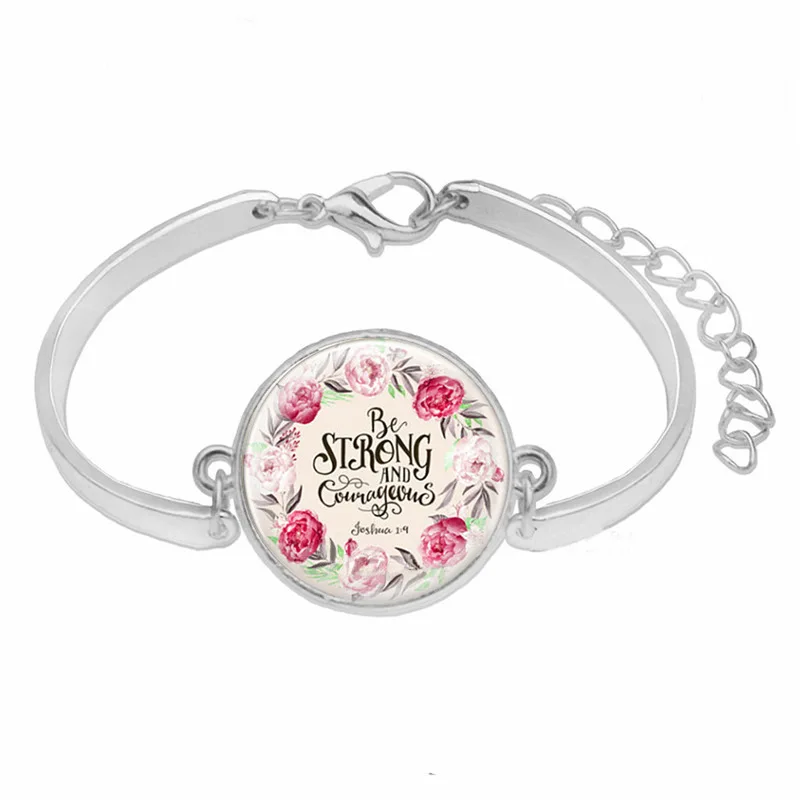 Модный Psalm браслет Художественный принт стеклянный купол Амулеты Браслет