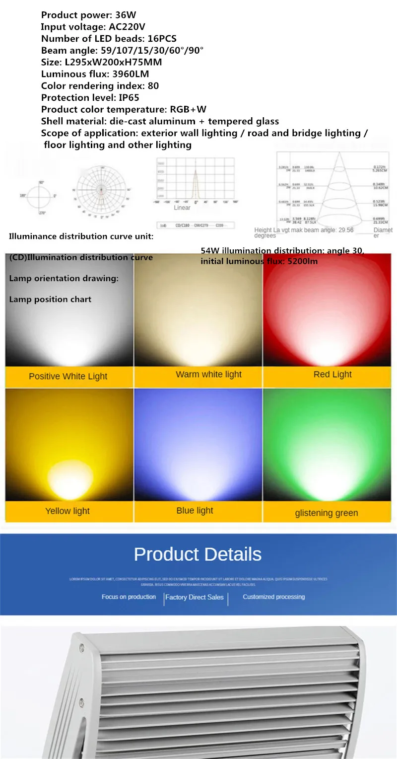 Фонарь светодиодный Радужный осветительный освещение для деревьев наружное