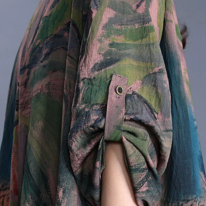 Женские винтажные платья с цветочным принтом Johnature халаты круглым вырезом и