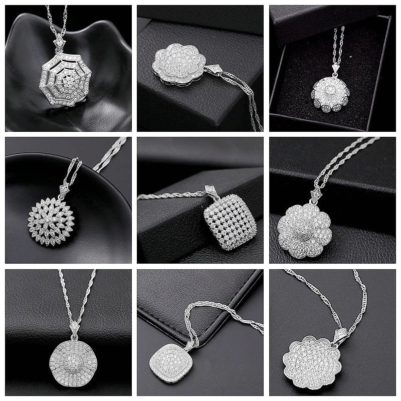 Ожерелье белого золота ожерелья и подвески для мужчин свадебная подвеска на