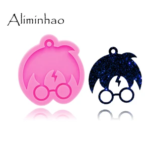 DY0280 блестящие силиконовые формы в форме волшебного мальчика в стиле аниме для самостоятельного изготовления эпоксидных брелоков