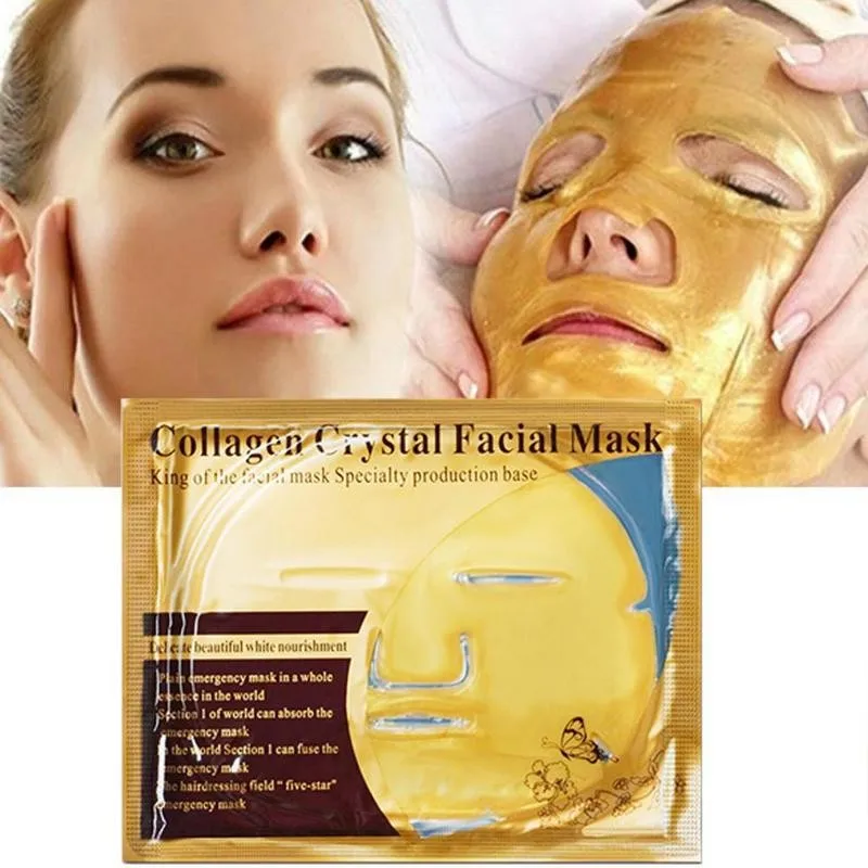 

24k Золотая коллагеновая маска для лица, антивозрастной уход за кожей, питательная маска для лица, увлажняющая Золотая маска, товары для уход...