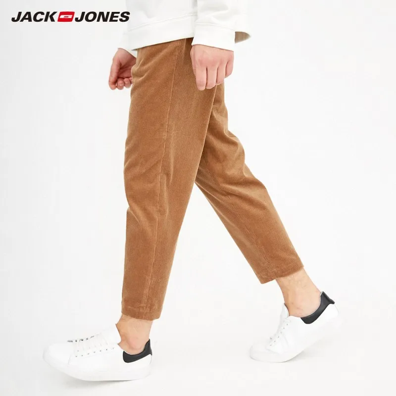 Мужские хлопковые Стрейчевые брюки JackJones 218314563 | Мужская одежда