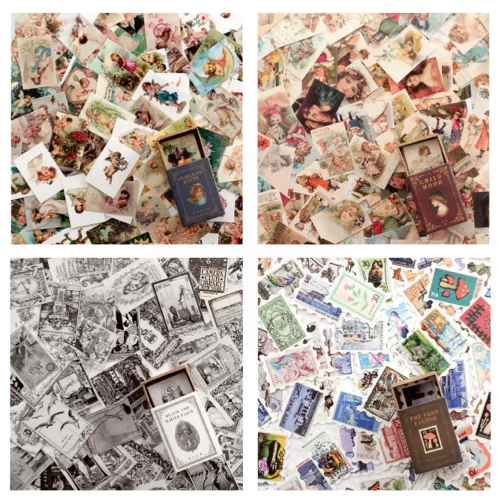 

1pc Retro Flower Fairy Small Collection Book Handbook Paper Pack Collage Diy Scrapbooking Litmus Collage Material Paper Mat D6i8