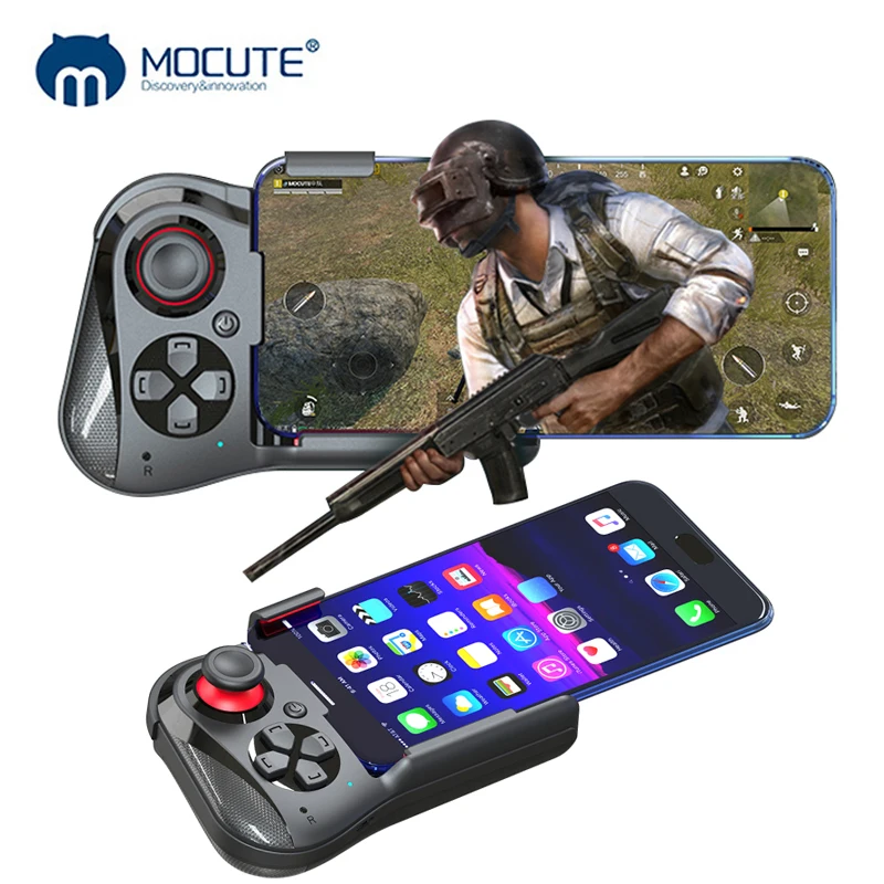 

Mocute 059 Bluetooth Wireless Gamepad Controller for IOS Android Phones One-Handed Wireless PUBG Mobile Trigger Fire Button