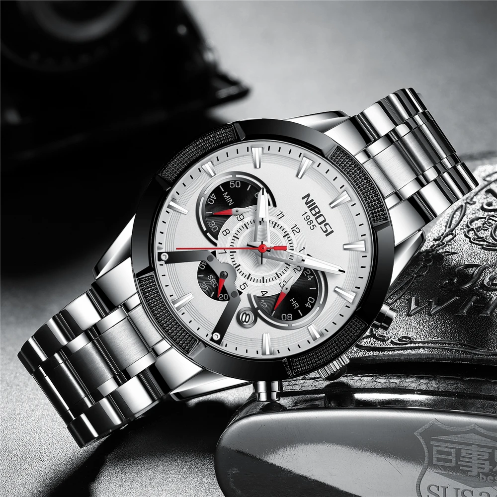 Оригинальные 2020 оригинальные мужские часы NIBOSI от лучшего бренда роскошные