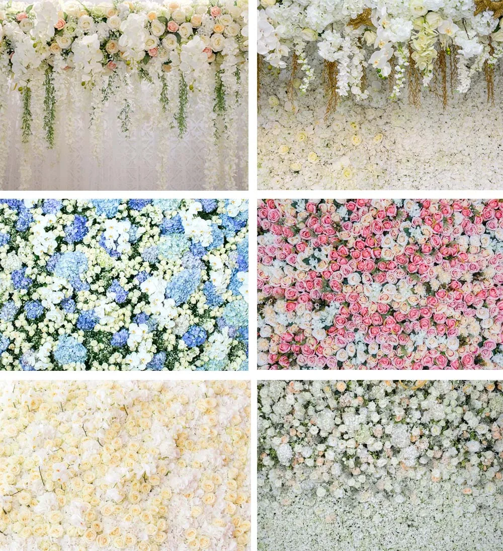 Фон для свадебной фотосъемки с цветком зеленым растением кирпич свадебный душ