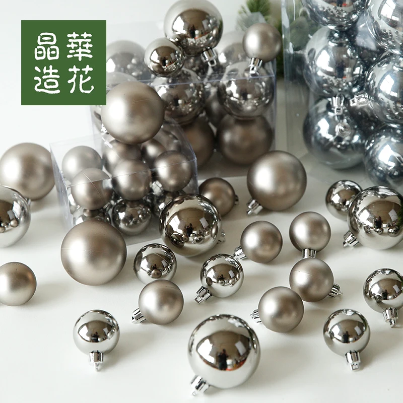 Серый Рождественский шар украшение для рождественской елки окна подвесная