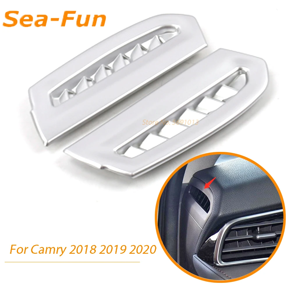 

For Toyota Camry XV70 2018 2019 2020 8th Air Conditioning Outlet Trim Cover On Both Sides Decoration Frame ABS Car Accessories