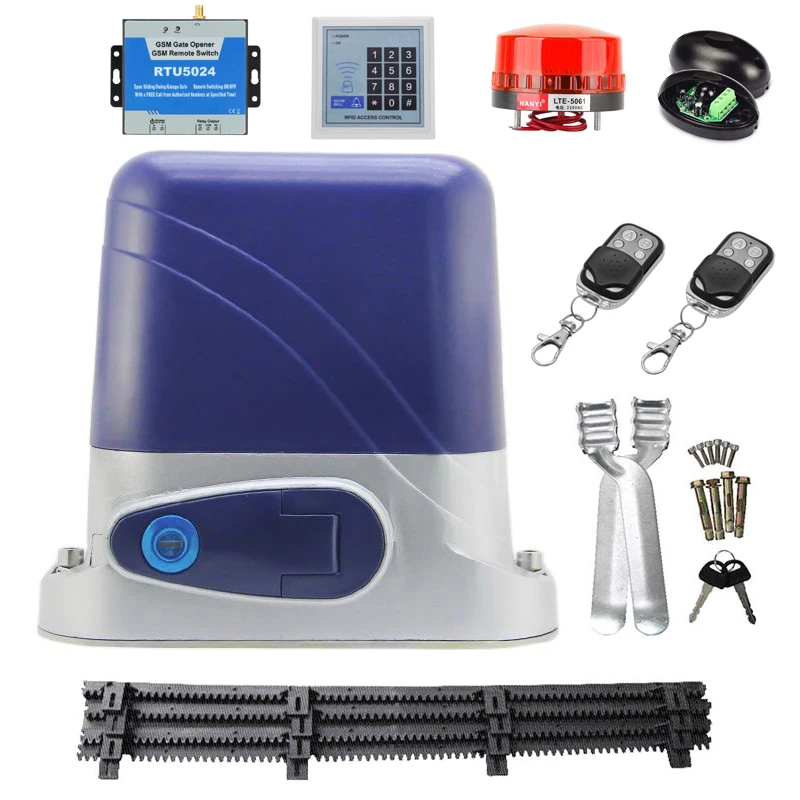 

Automatic Electric Gate Opener Operator with 4m Nylon Racks for 600KG Sliding Gate Door Garage WIFI Remote Gear Motor Actuator