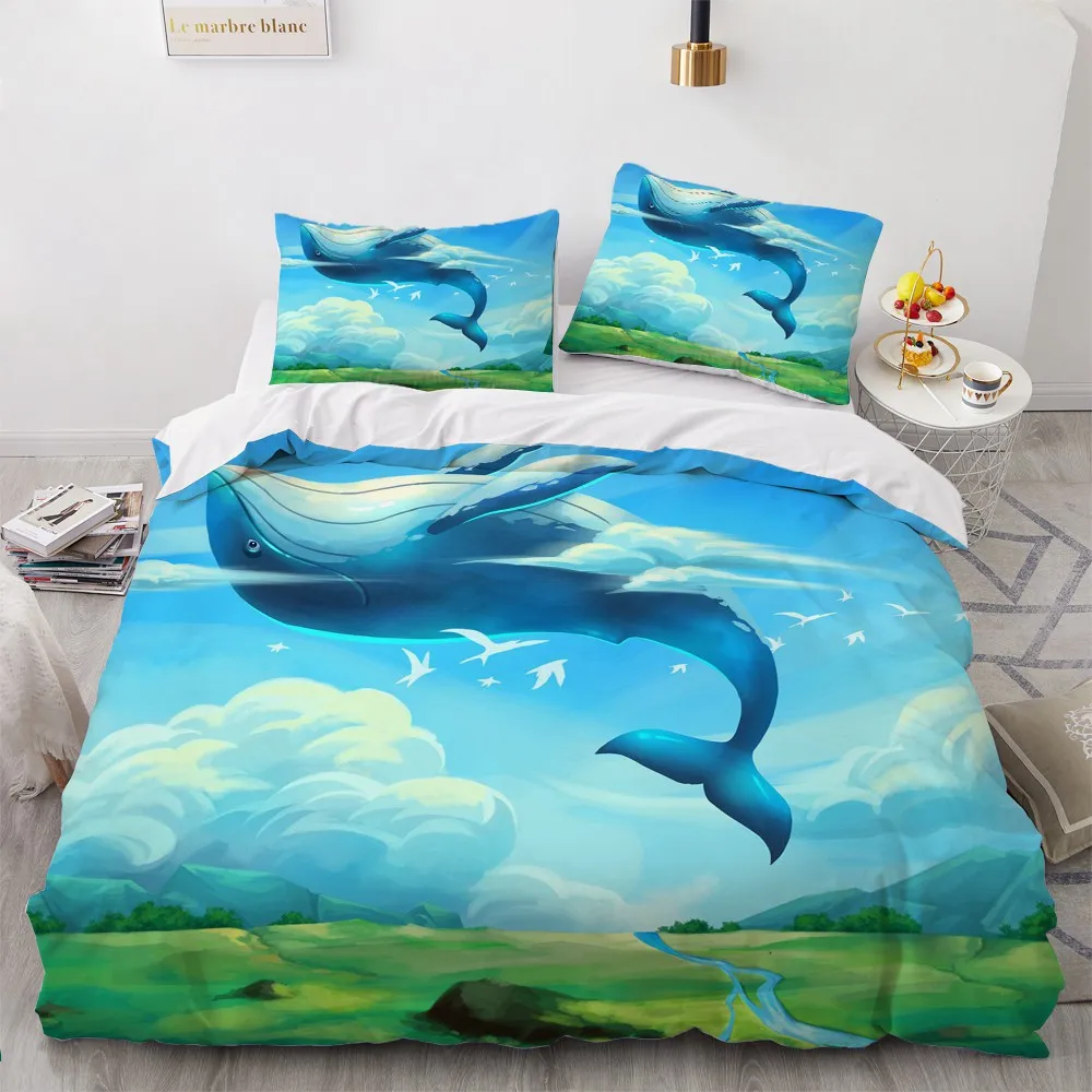 

3D Custom Design Cartoon Quilt Cover Sets Bedclothes Comforther Cover Pillowcase King Full Double Single Size White Home Textile