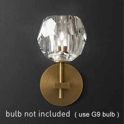 single head copper Современный K9 хрустальный настенный светильник, лампа для ресторана, отеля, кафе, бара, прикроватный Лофт, американский светильник ing - Цвет абажура: single head copper