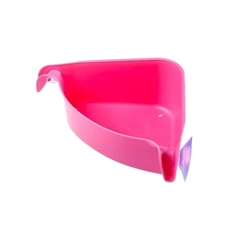 pink 1 шт. настенный туалетный столик для ванной комнаты, угловая полка для хранения на присоске WF4011714 - Цвет: pink