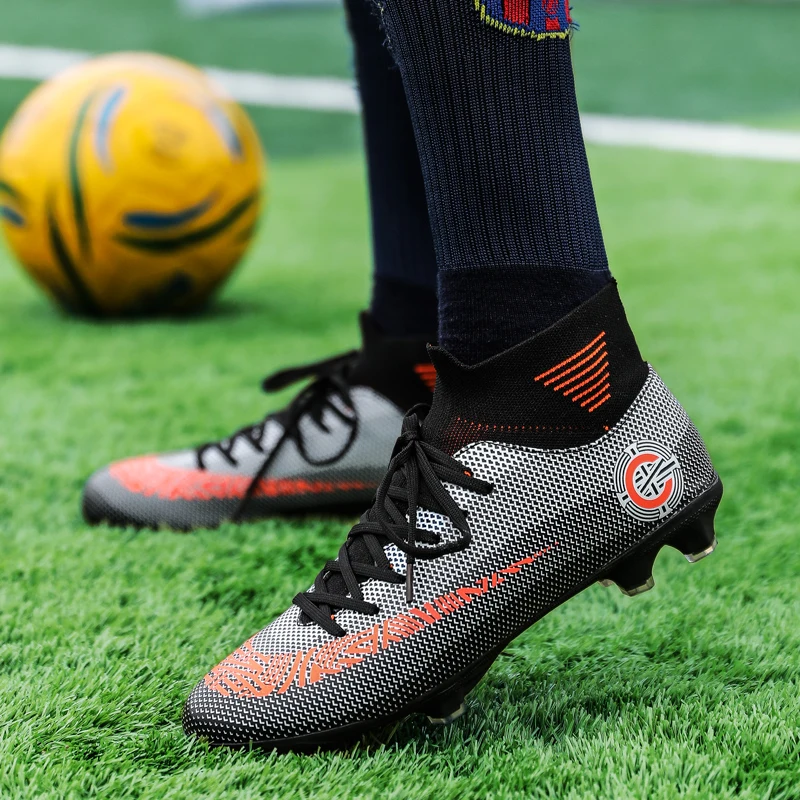 2022 New Adult Soccer Boots Men Professional Soccer Cleats Light High-top Men's Football Shoes Long Spikes Football Sneakers Men