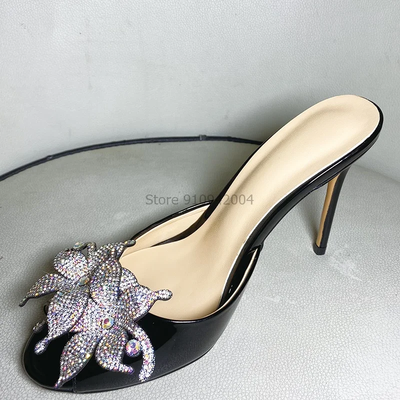 

Драгоценностями Стразы цветочный узор; Вечерние сандалии женские красные класса люкс с открытым носком 10 см шпильки шикарная Женская летняя обувь