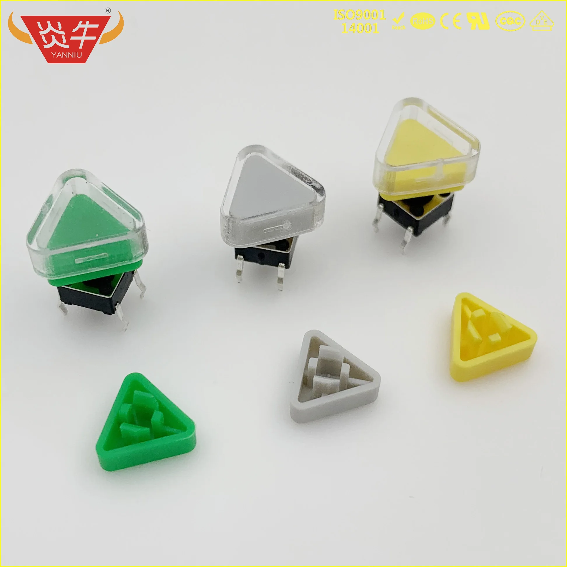 MICO TACT переключатель с квадратной головкой треугольная клавиша серая белая