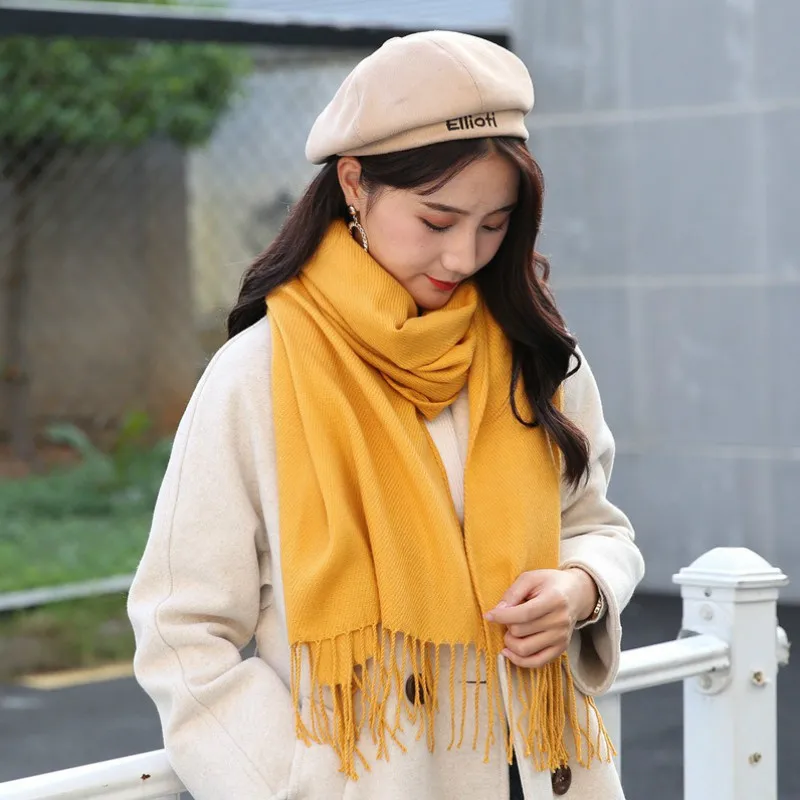 

Scarves Wraps Women Plaid Casual Tassel Multi-functional Patchwork Korean Style Students Sweet Womens Simple All-match Ulzzang