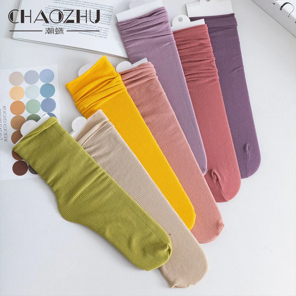 CHAOZHU Thin Loose Socks 31 Solid Colors Second Generation Upgrade Quality Women Classic Summer Spring Canvas Shoes Footwear Sox