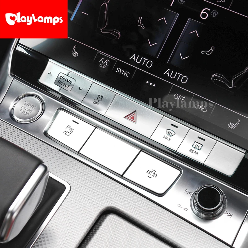 Для Audi A6 2019 привод выберите Предупреждение свет крышки кнопок ситckers интерьер