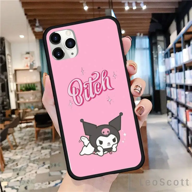 

Kuromi lovely pink purple Cute Phone Case For iphone 8 11 12 Redmi note 8 9 s huawei p 30 pro lite plus cover shell funda