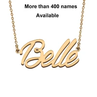 cursive initial letters name necklace for belle birthday party christmas new year graduation wedding valentine day gift