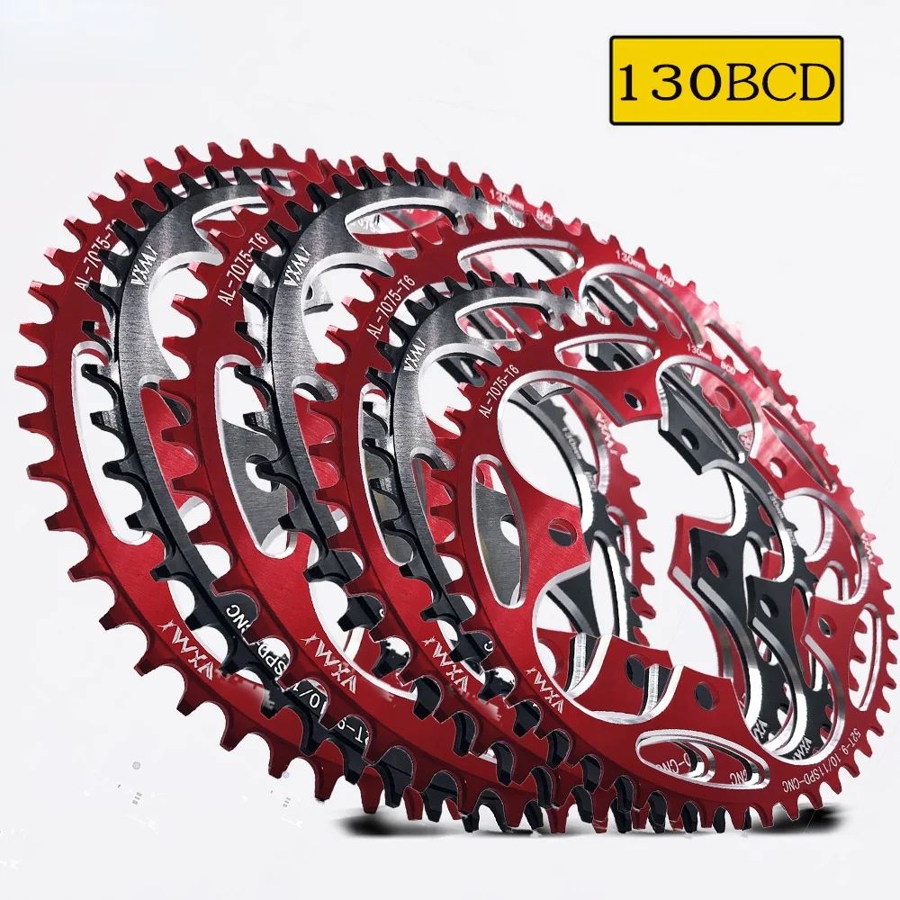 

Round Shape Narrow Wide 130BCD 50T 52T 54T56T 58T 60T Cycling Chainring Road Bike Chainwheel Bicycle Parts