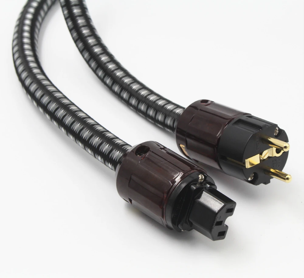 Лихорадка из бескислородной меди Мощность Шнур кабель питания Hi Fi для аудио