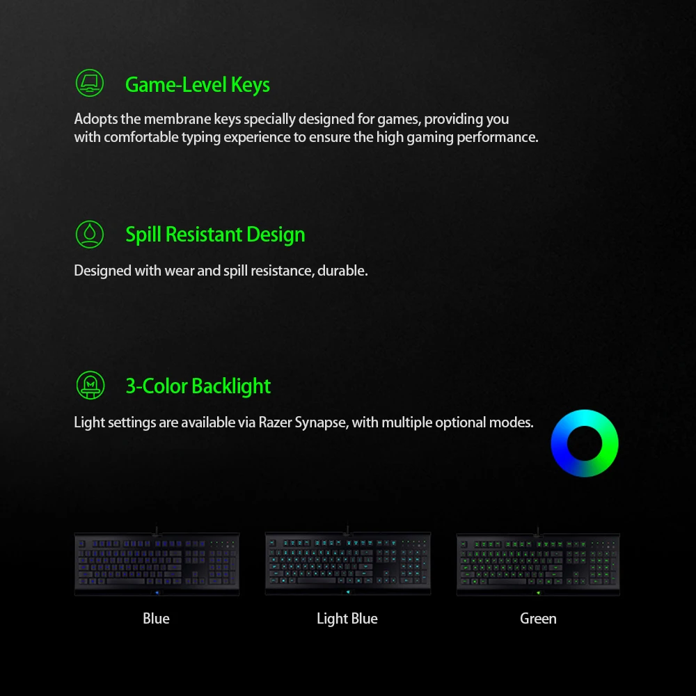 Игровая клавиатура и мышь Razer Cynosa Pro комбинированная игровая DeathAdder 2000 набор для