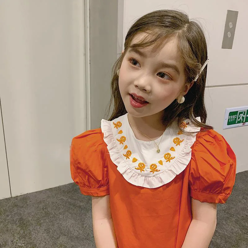 Платье для девочек детское платье с вышивкой милая детская одежда маленьких