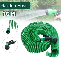 10m high quality eva garden telescopic coil spring tube garden water pipe irrigation plastic multifunctional car wash spray gun