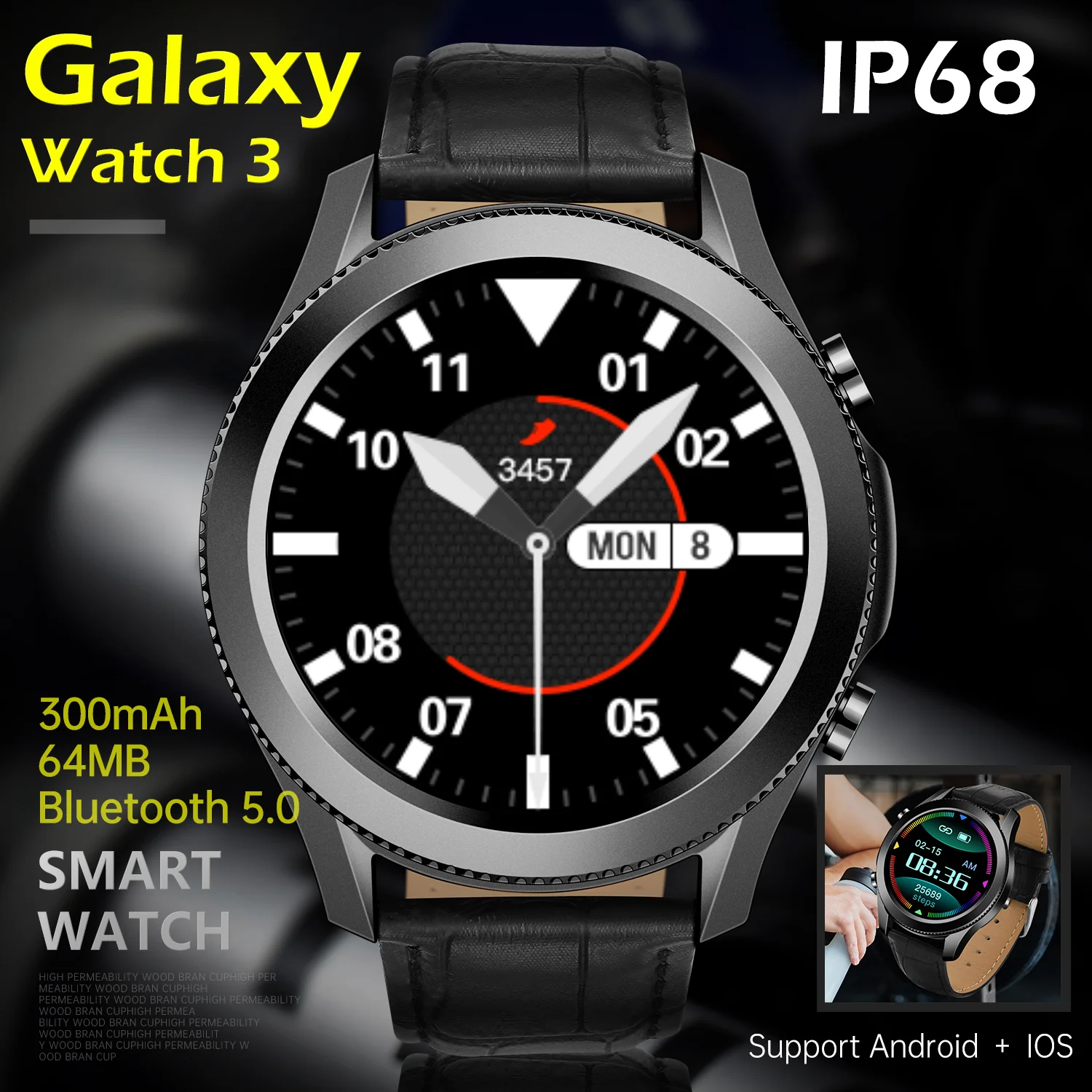 Новинка 2021 умные часы с сенсорным экраном спортивные Galaxy Watch 3 поддержкой SAMSUNG HUAWEI