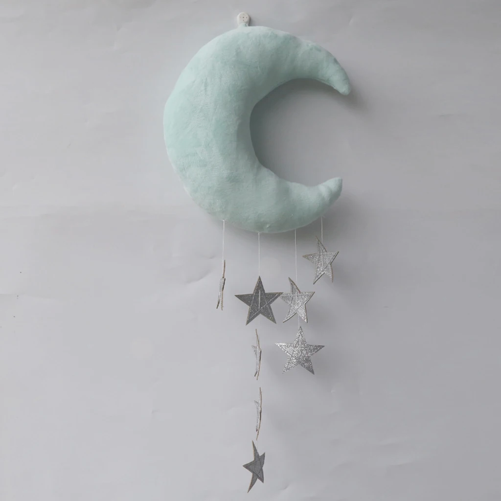 

25cm Star Moon Pendant Soft Cotton Kids room Photo Props for Bedroom Studio
