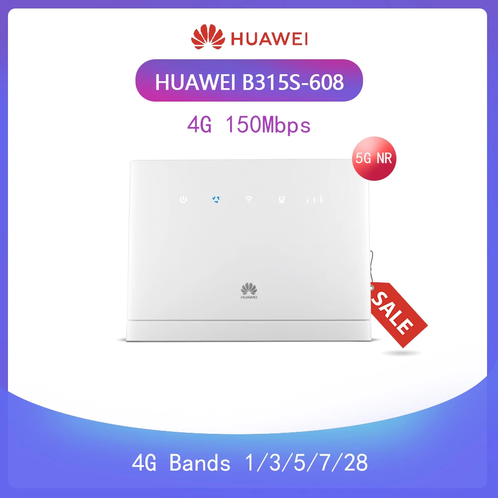 

Unlocked HUAWEI B315 B315s-608 CPE 150Mbps 4G LTE FDD Wireless Gateway Wifi Router With Antenna