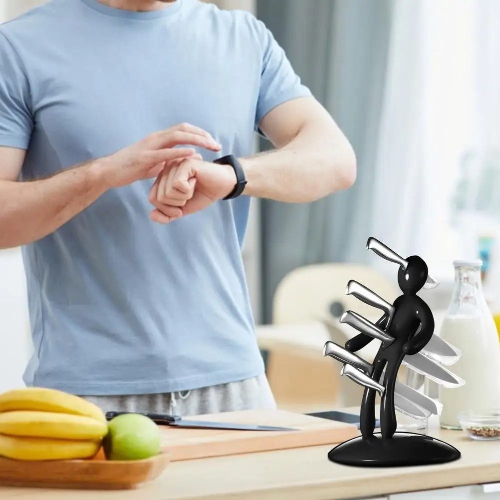 

Kitchen Cutlery Storage Organizer Humanoid Knife Block Holder The Knife Holder Is Suitable For 5 Kinds Of Knives Knife Holder