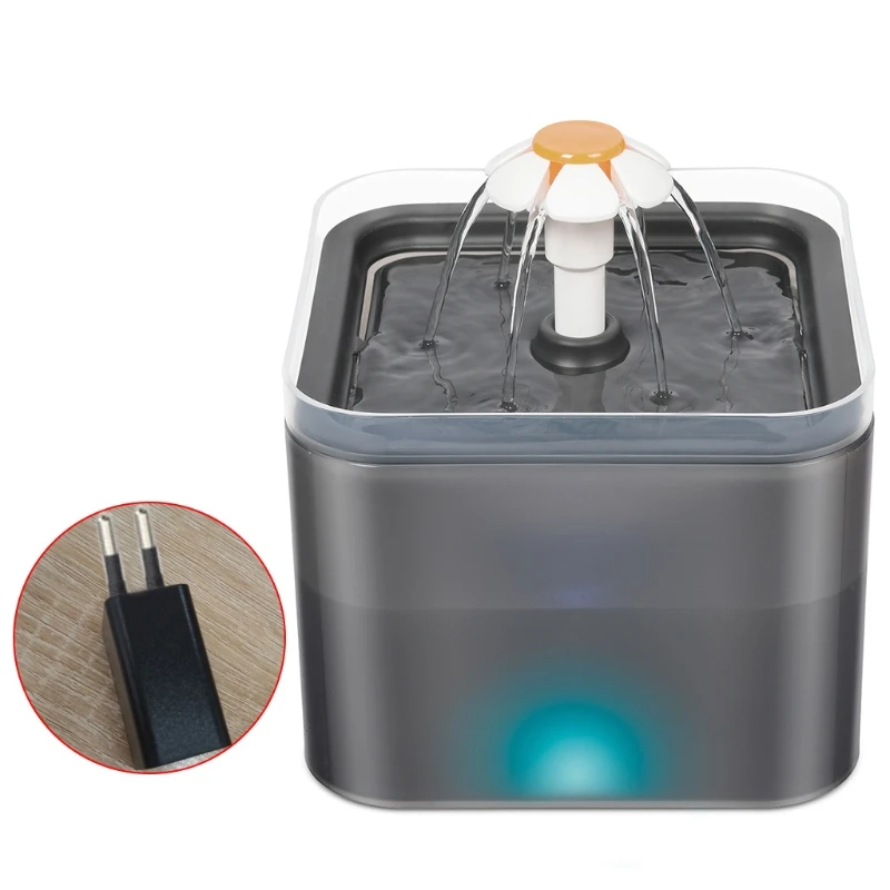 

MXLB Silent Pet Water Fountain Square Cats Water Dispenser Pump Large Capacity Water Bowl Smart Hygienic Water Pump for Cats