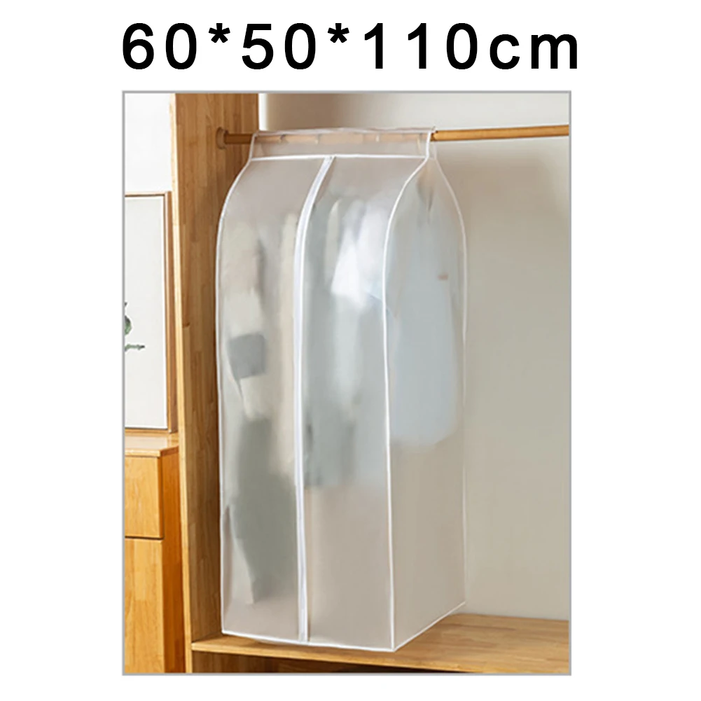 

1pcs Clothes Dust Cover Wardrobe Hanging Overcoat Suit Dust Cover Clothing Garment Storage Bag Organizer Bedroom Living Room