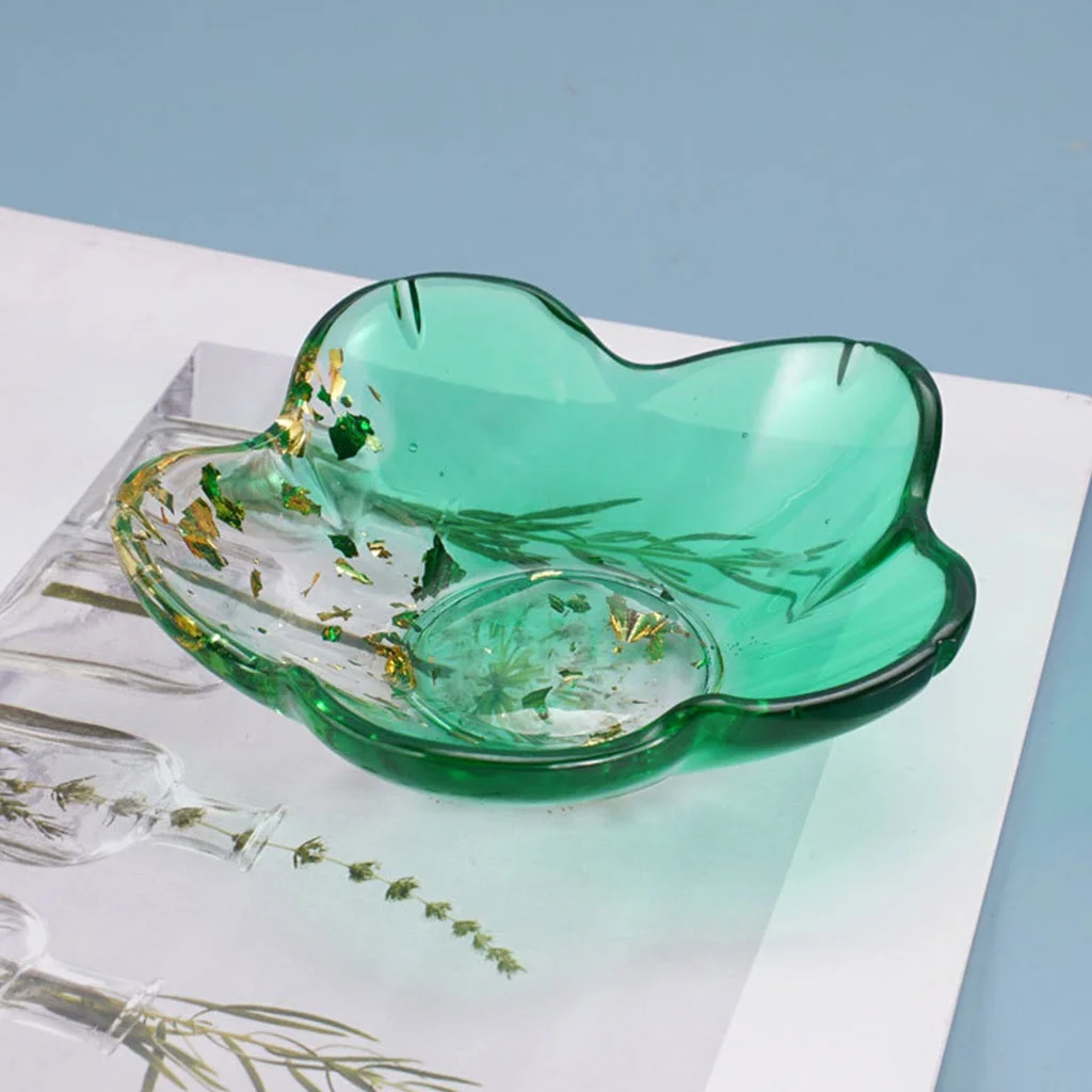 1 предмет с украшением в виде кристаллов эпоксидная смола форма лепестков