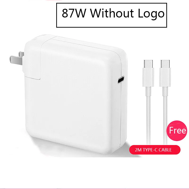 Блок питания USB Type c 87 Вт с зарядным кабелем 2 м для macbook новейшего Macbook pro 15 дюймов