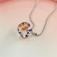 2021 new special design mahjong pendant necklace transparent necklaces for women men handmade collar clavicle drop shipping
