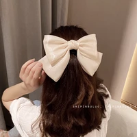 korean fashion fabric yarn large bow hairpins for women girls elegant bow tie hairgrip vintage hair clip hair accessories