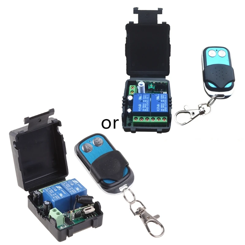 

Y1AE 433mhz DC 12v 2ch Relay Receiver Module Rf Transmitter 433mhz Remote Control Universal Wireless Remote Control Switch