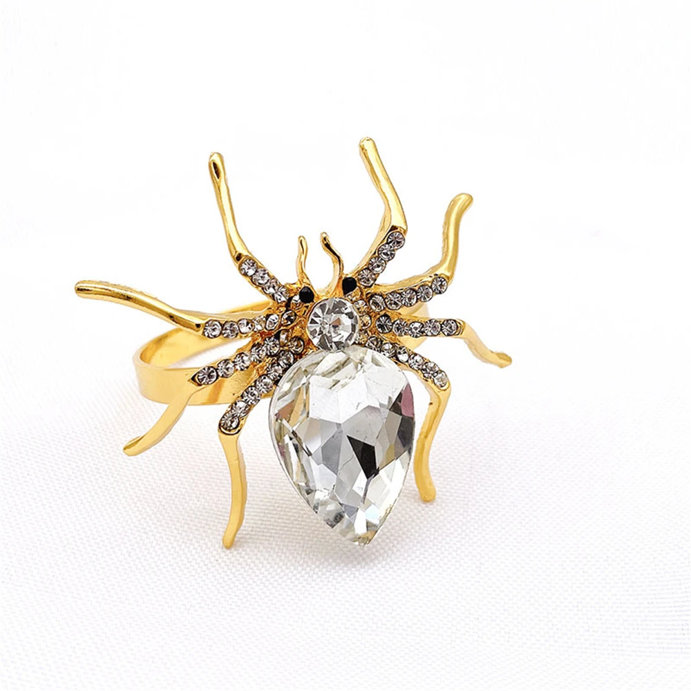 12 шт./кольцо для салфеток в виде паука на Хэллоуин настольные украшения