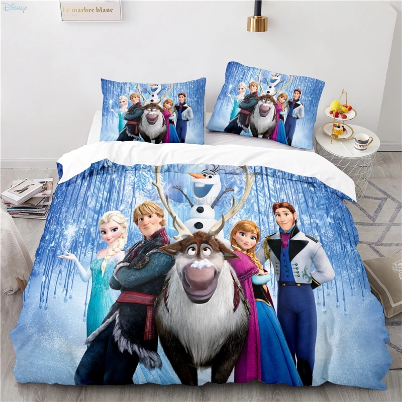 

Boys Girl Digital Printing Disney Frozen 3d Bedding Set Cartoon Children Comforter Cover Bed Linen Bedclothes Single Double Size